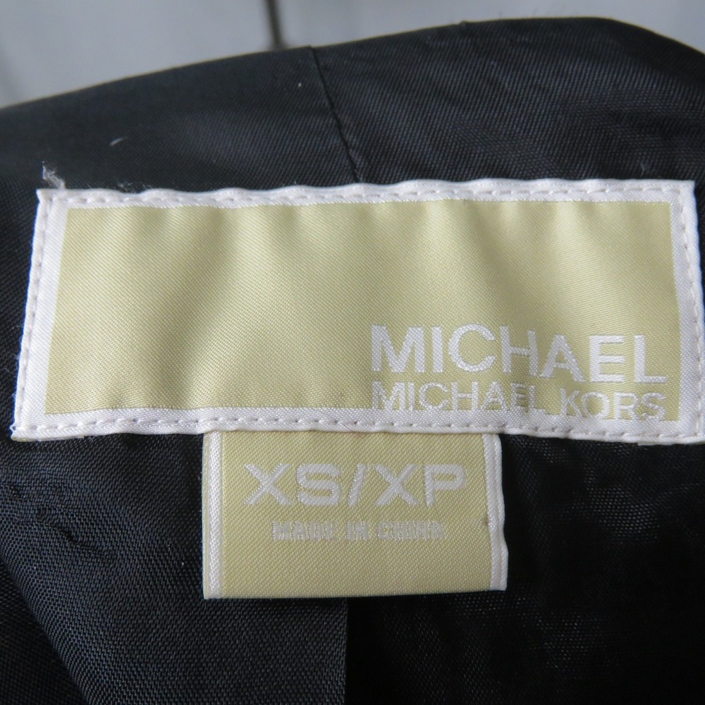 Michael Kors Womens Double Breasted Jacket Size XS Black Gray Knit Casual Career - Picture 6 of 6